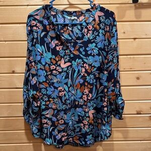 Maurices Multicolor Floral Blouse